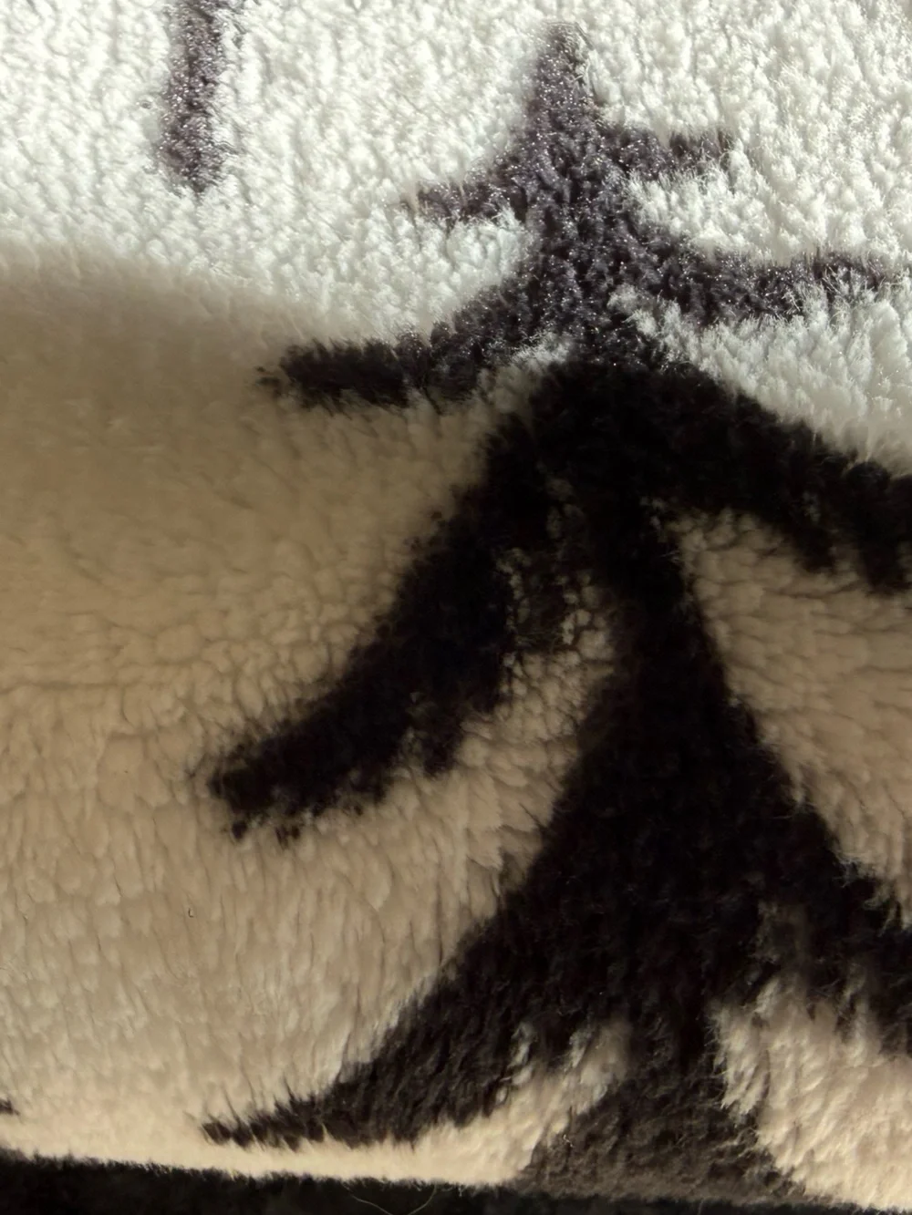 Holiday Winter Plush Throw Blanket 50” x 70” black pine tree pattern Cozy
